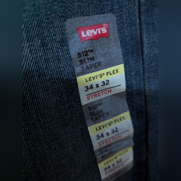 NWT Levi's Men's 512 Slim Taper Stretch Jeans Size 34x32 - Picture 2 of 7